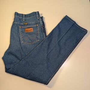 Vtg 80s Wrangler Cowboy Cut Made in USA High Rise Dad Jeans Fits 36x30 Tag 40x32